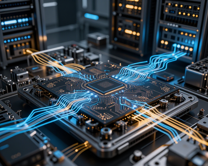 AI and Semiconductor Technology Concept