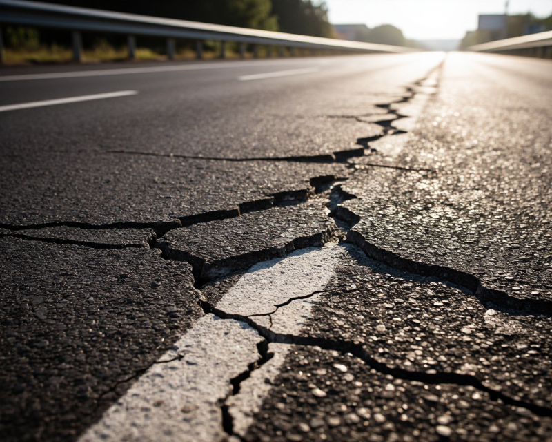 Heat-damaged Autobahn
