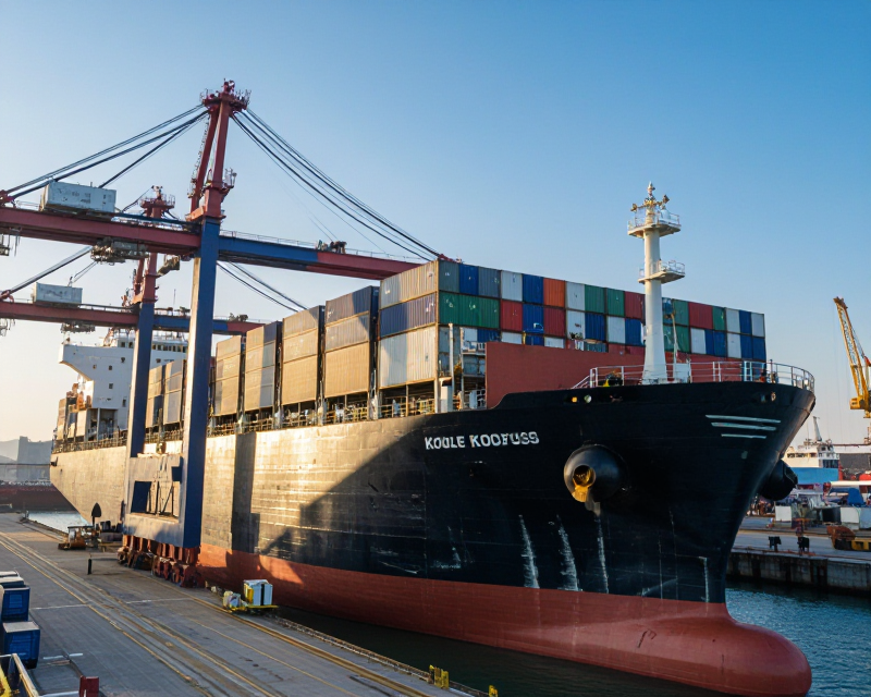 Massive Container Ship Construction in South Korea