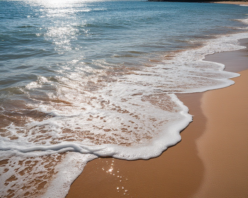 Bright seaside scene