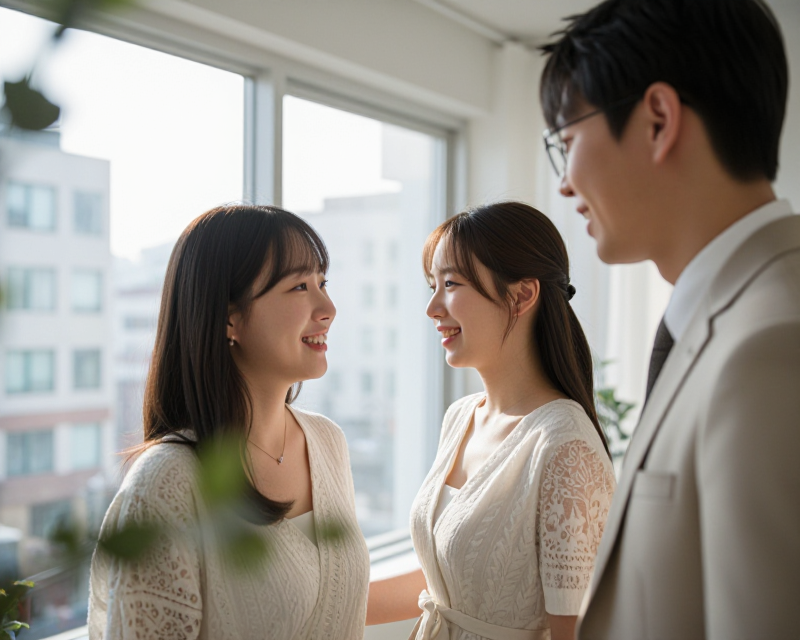Happy Korean Newlyweds