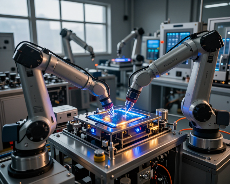 Futuristic Semiconductor Manufacturing Hub