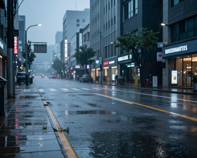 Heavy Monsoon Rain in South Korea