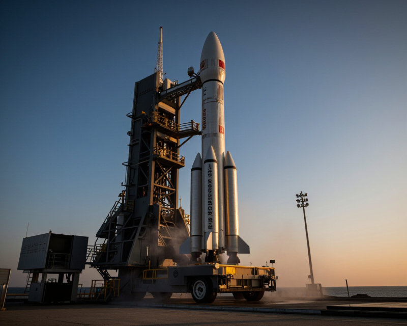 South Korean Space Rocket Launch Preparation