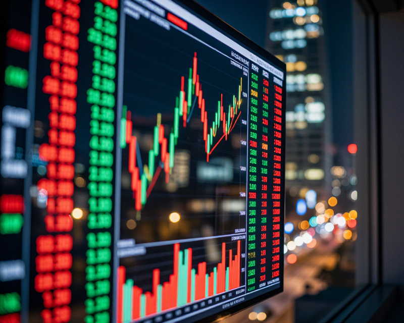 Stock Market Display in Seoul