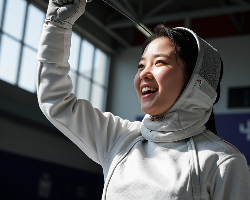 Victory of South Korean Fencer